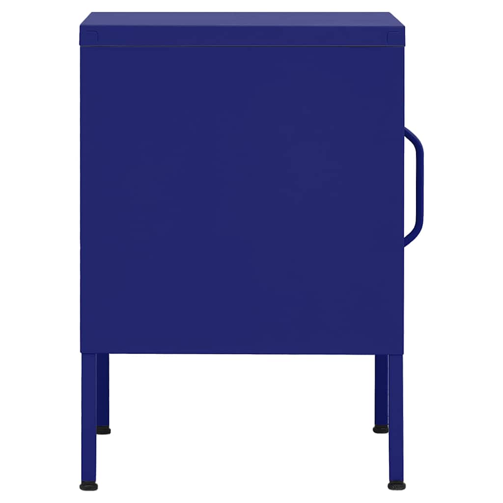 vidaXL Nightstand | Navy Blue | Steel | 35x35x51 cm | Height-Adjustable 6