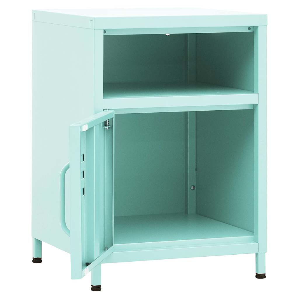 vidaXL Nightstand | Mint | Steel | Medium | Adjustable Feet | Nightstand 6