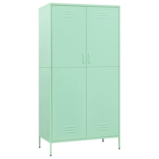 vidaXL Wardrobe | Mint | Steel | 90x50x180 cm | Modern Mint Wardrobe | Doors 2
