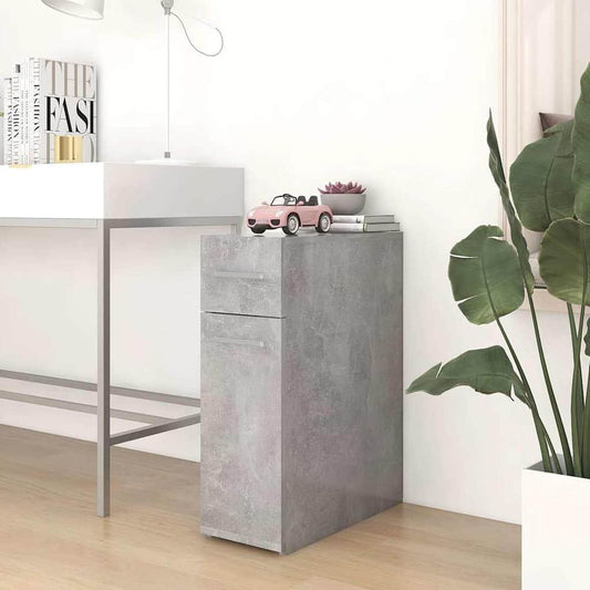 Apothecary Cabinet 20x45,5x60 cm Engineered Wood Concrete grey
