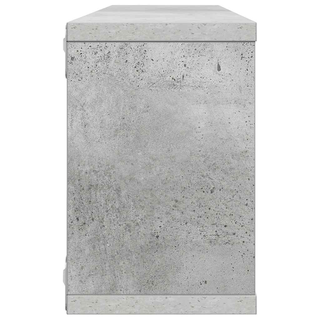 vidaXL Wall Cube Shelf 6 pcs Concrete Grey 60x15x23 cm Engineered Wood 6