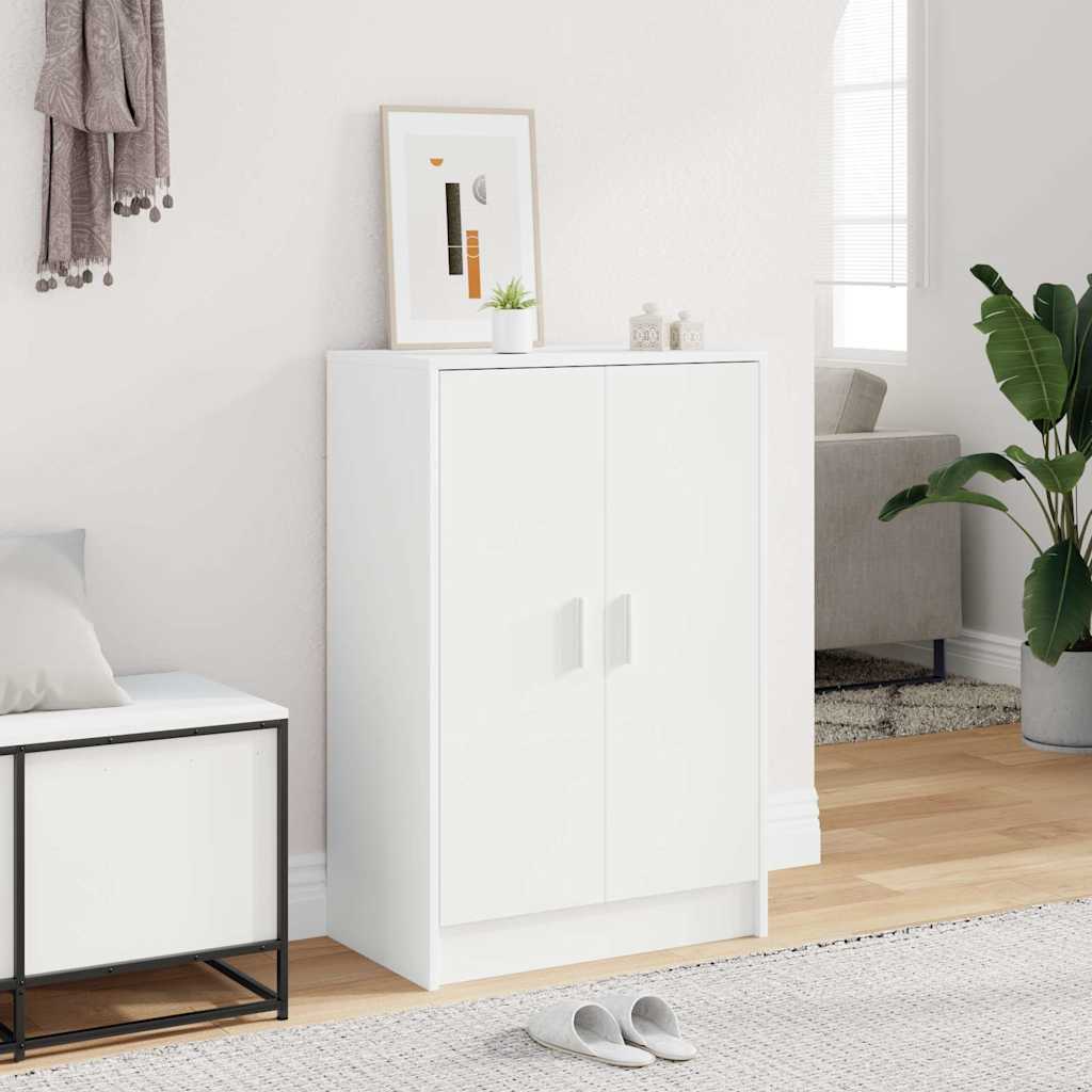 Shoe Cabinet Engineered Wood Width 60 cm Shoe Cabinet with Door White 92 cm