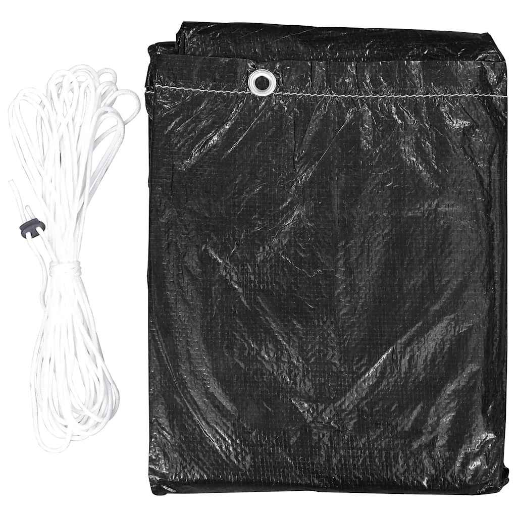 vidaXL Swing Bench Cover | Set of 2 | Black | Polyethylene | 255 x 145 x 170 cm 6