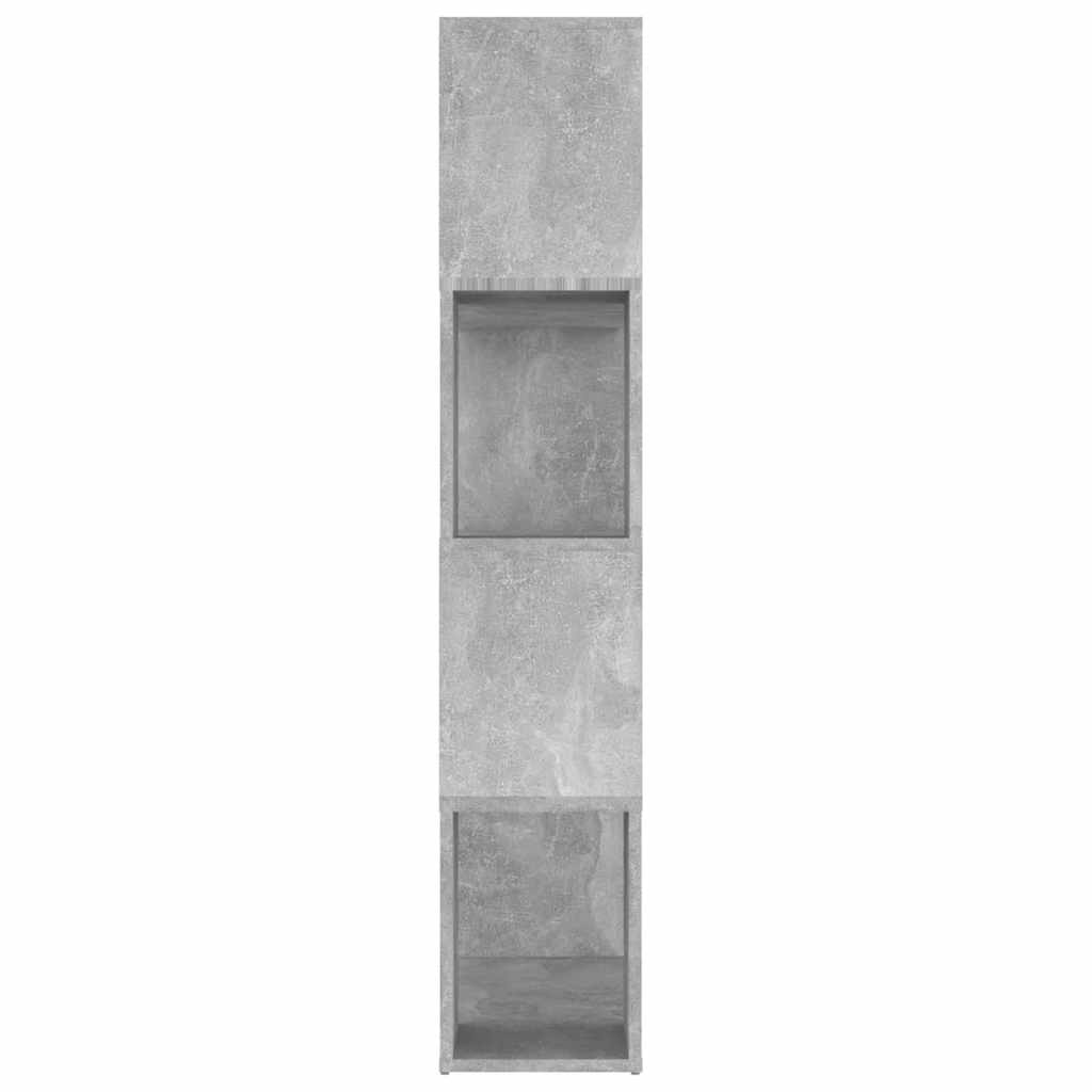 vidaXL Book Cabinet Room Divider Concrete Grey 80x24x124.5cm Engineered Wood 6