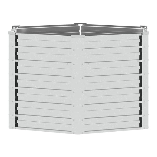 Raised Garden Bed Galvanised Steel Silver