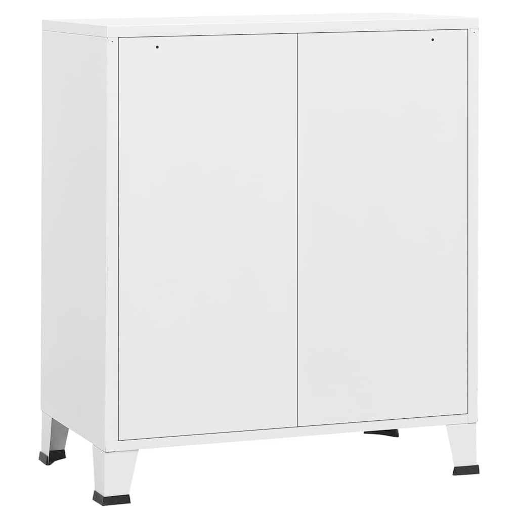 vidaXL Drawer Cabinet | White | Metal | Medium | Drawer Cabinet | Rectangular 6