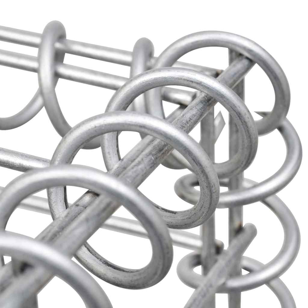 vidaXL Gabion Basket Posts 2 pcs 50x50x180 cm Iron 6