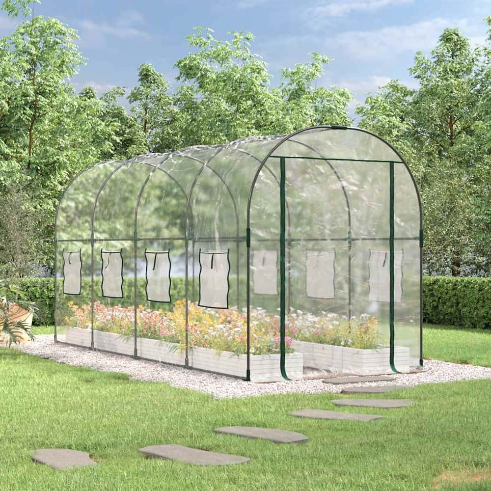 Greenhouse with Frame 160 x 200 x 192.5 cm PVC Transparent 400 cm
