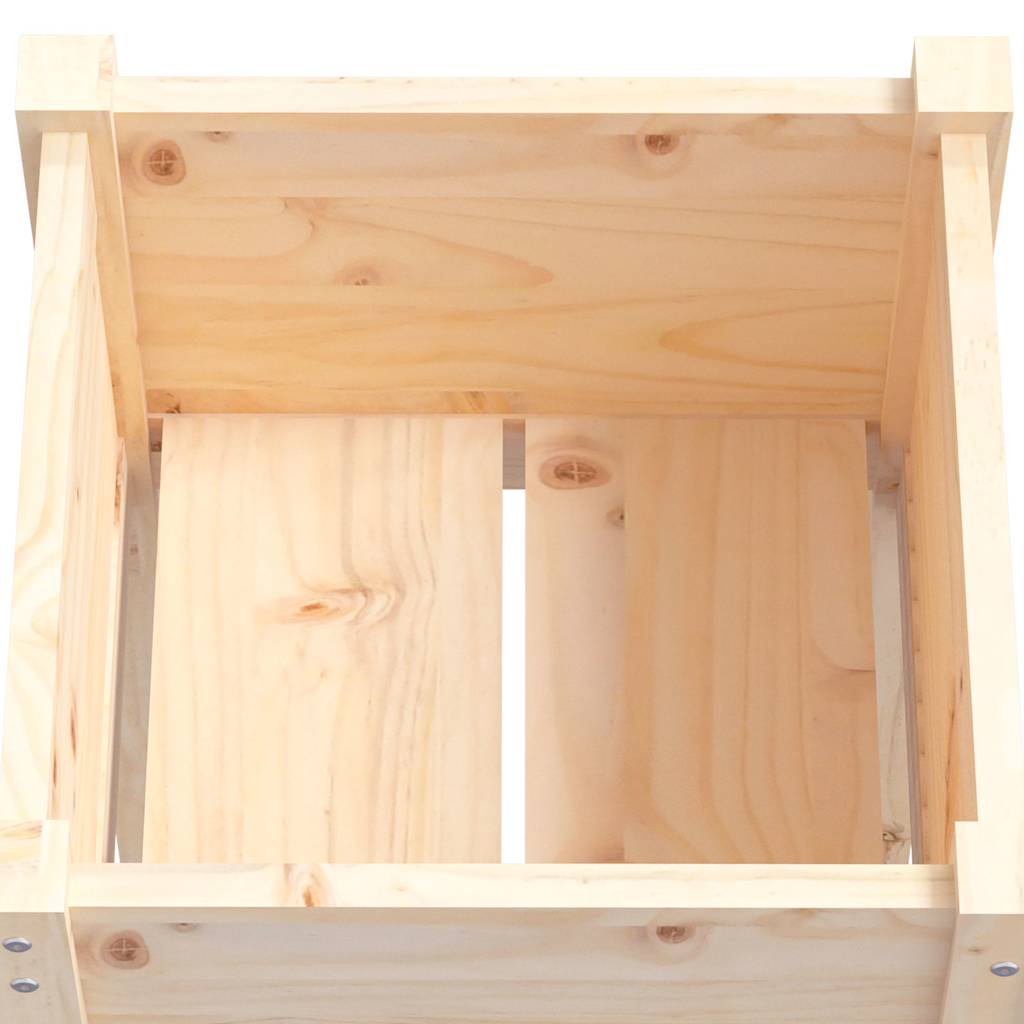 vidaXL Planter | Set of 2 | Natural wood | Solid pinewood | Medium | Planter 6