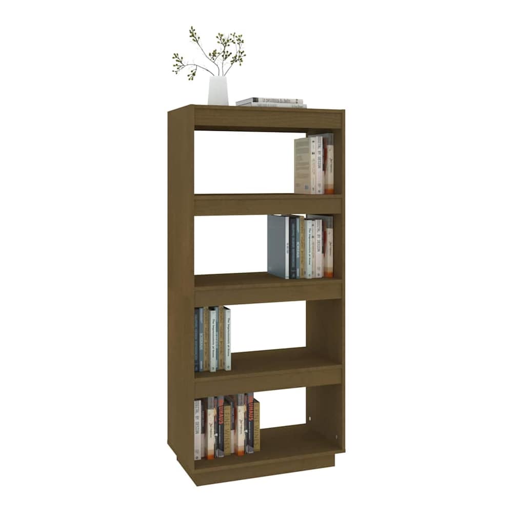 Book Cabinet 60x35x71 cm Solid Wood Pine Honey brown 135 cm