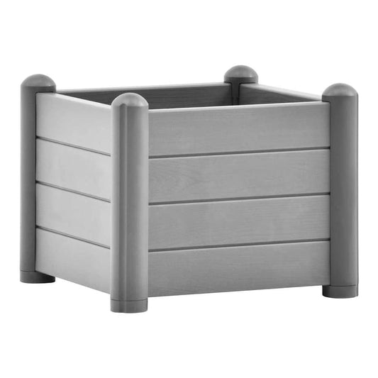 Garden Raised Bed PP Grey 43 x 43 x 35 cm