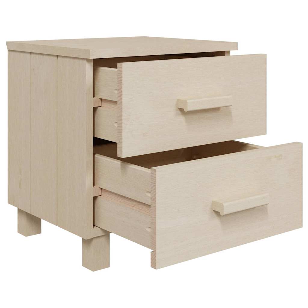 vidaXL Bedside Cabinets HAMAR 2 pcs Honey Brown 40x35x44.5cm Solid Wood 6