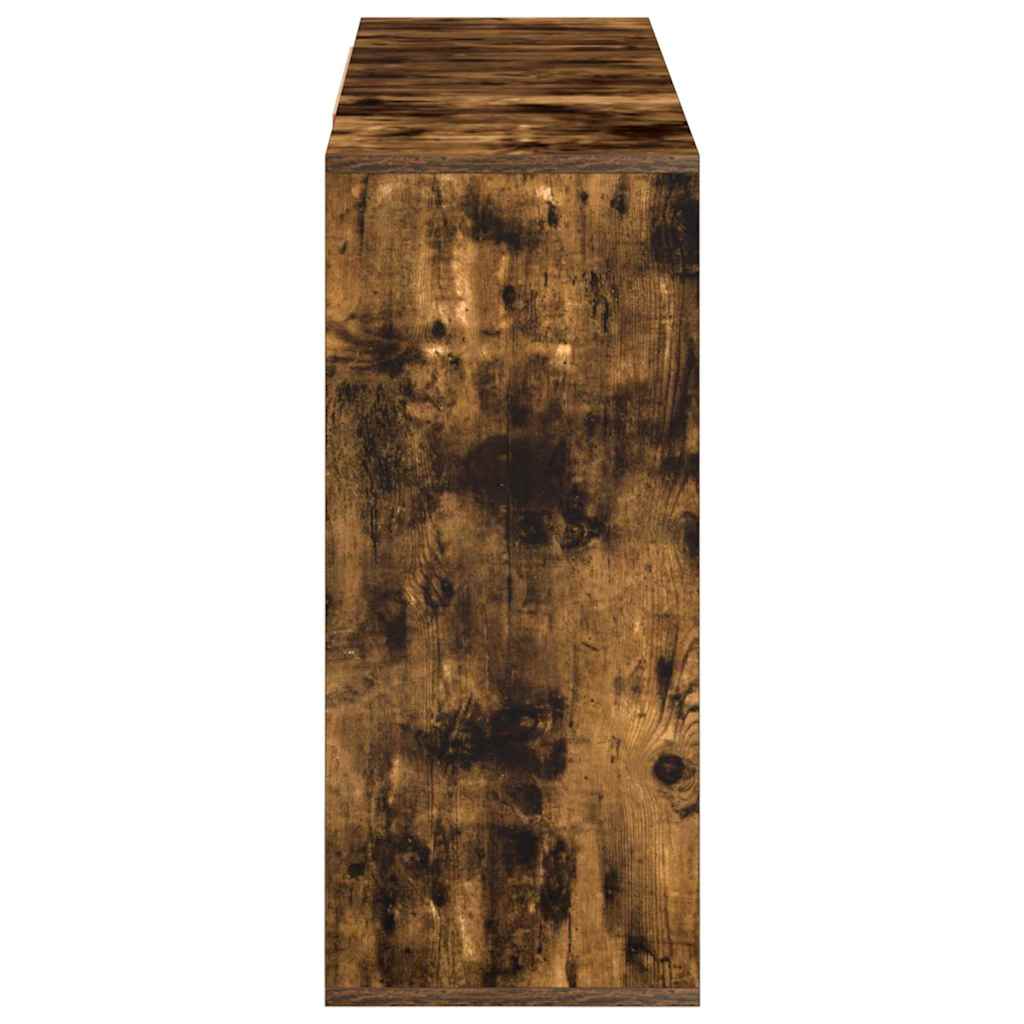 vidaXL Sideboard Smoked Oak 120x30x75 cm Engineered Wood 6