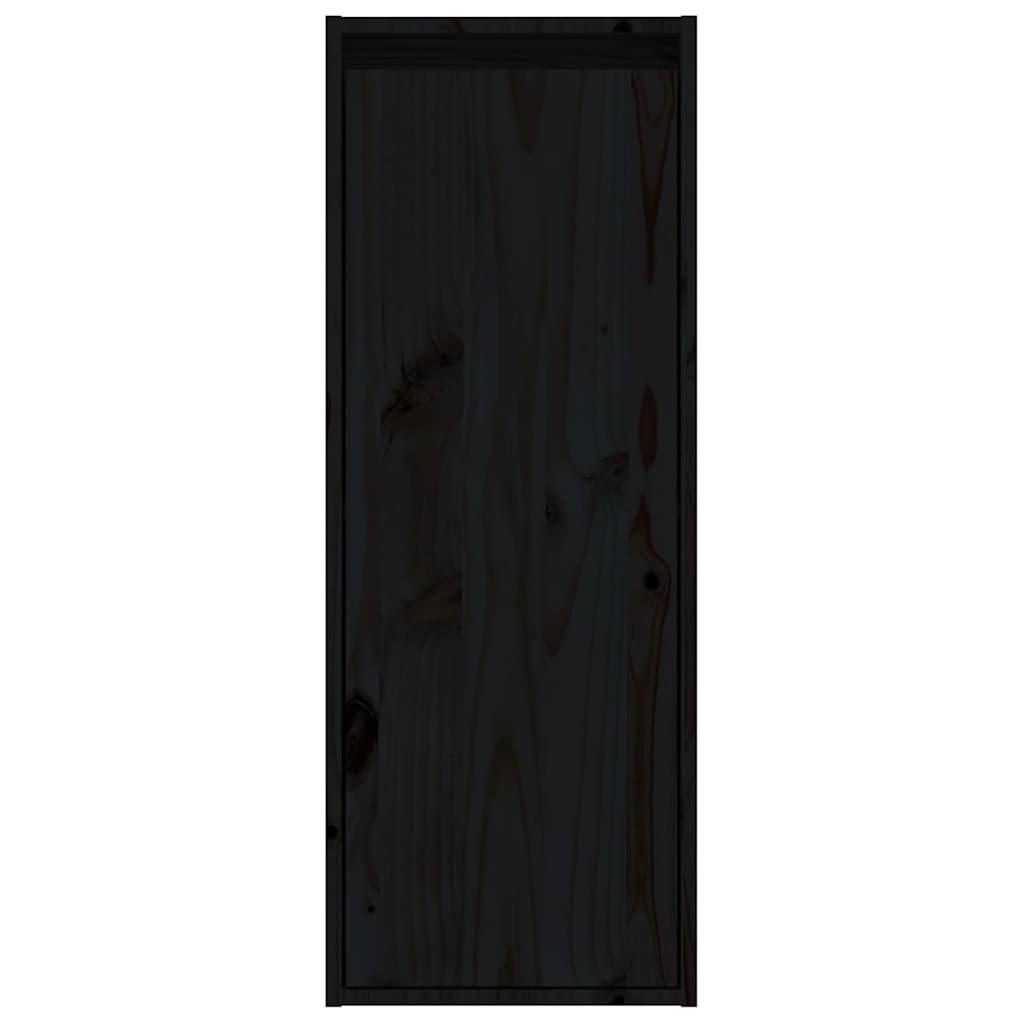 vidaXL Wall Cabinet | Set of 2 | Black | Solid pinewood | Medium | Wall Cabinet 6