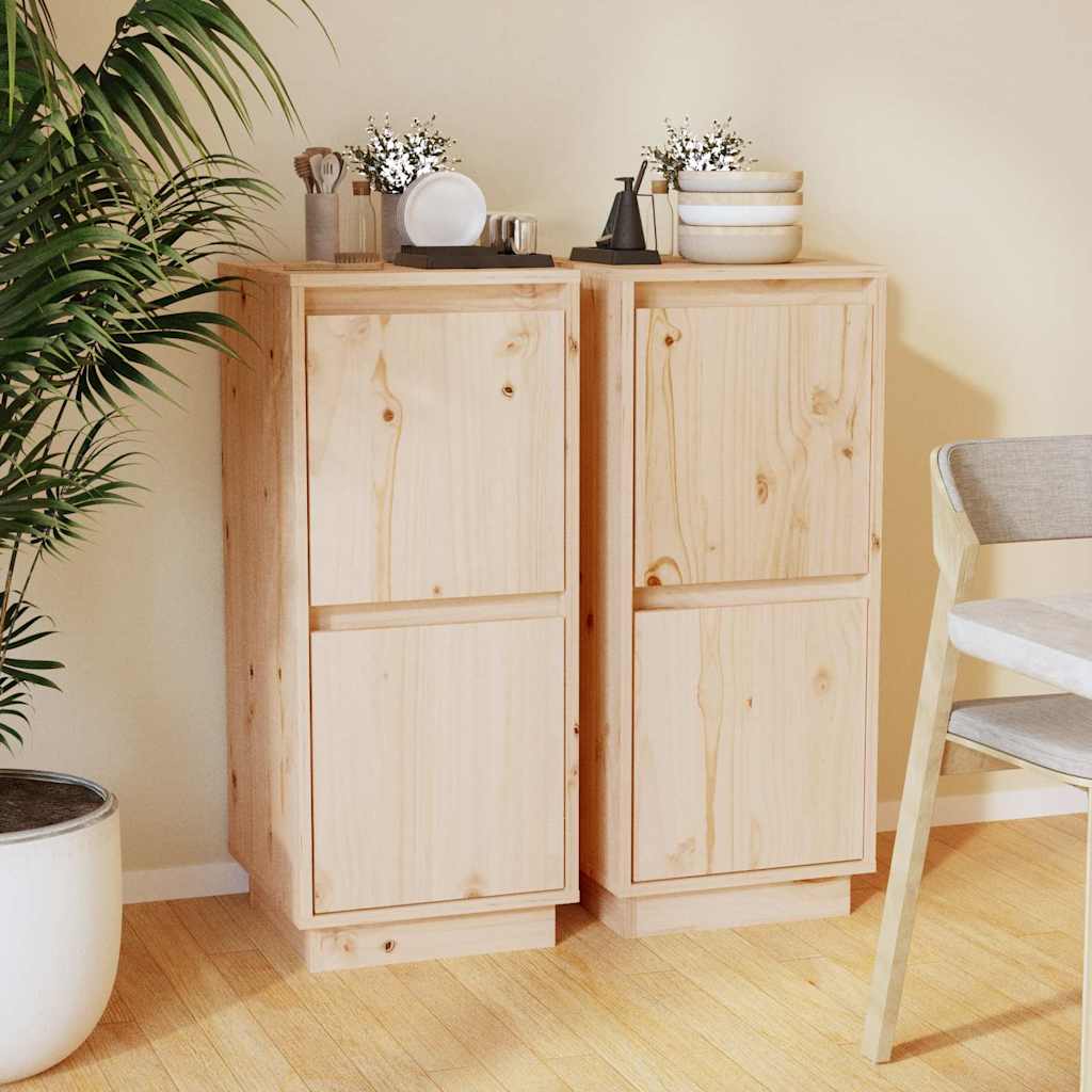 vidaXL Sideboards 31.5x34x75 cm Solid Wood Pine
