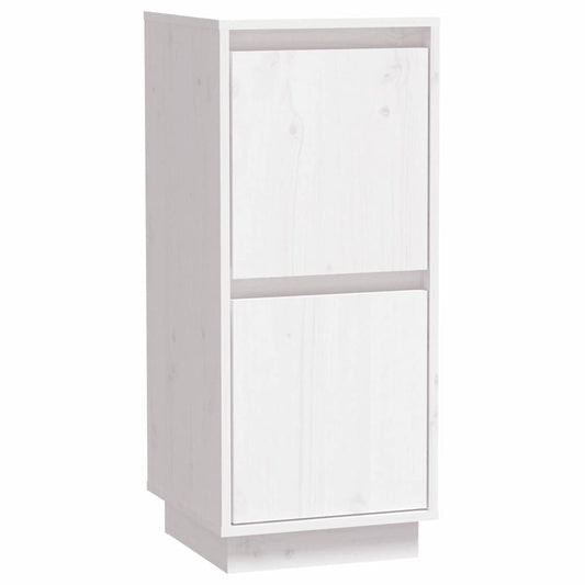 White solid wood pine sideboard with two doors