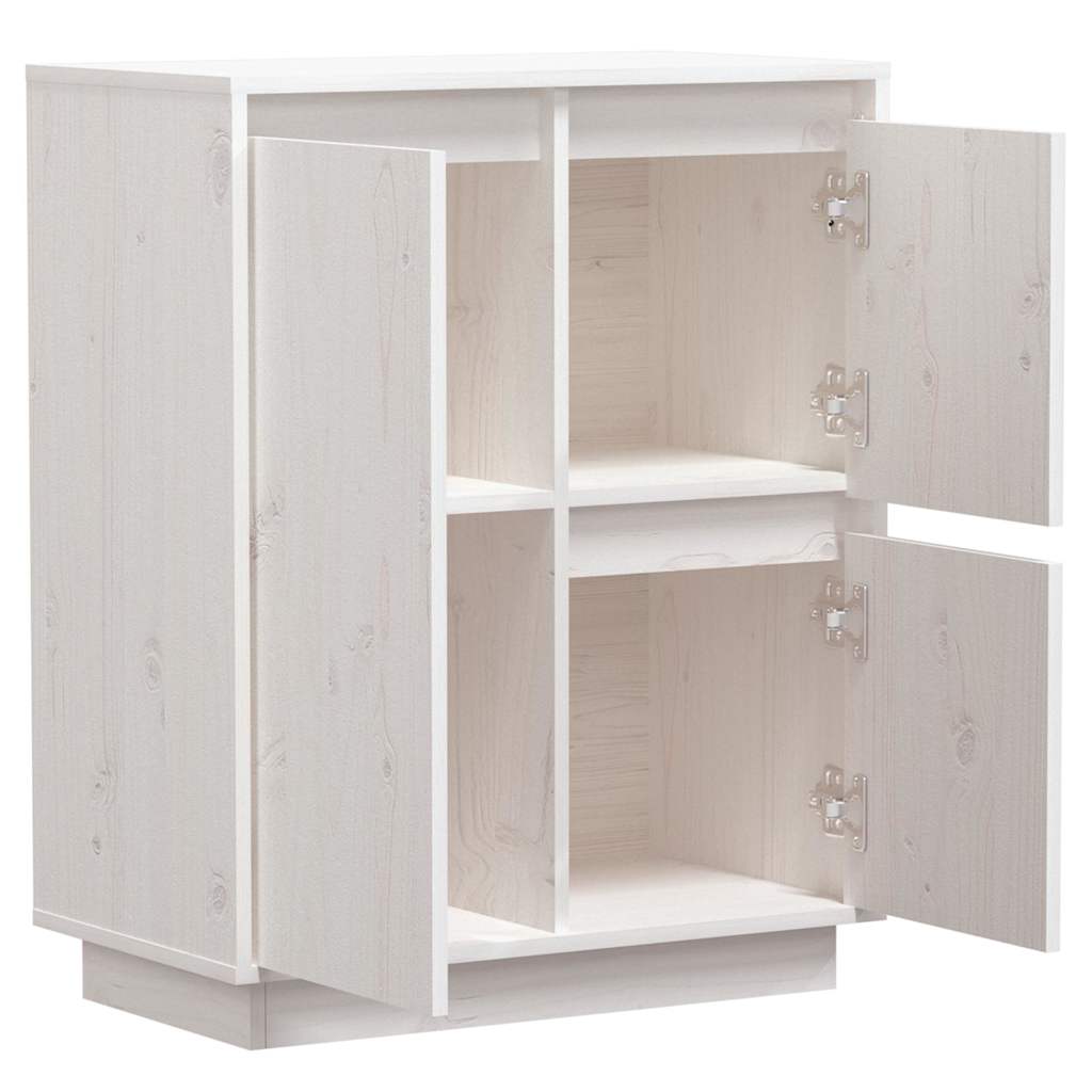 vidaXL Sideboard | White | Solid pine wood | Medium | Sideboard | Rectangular 6