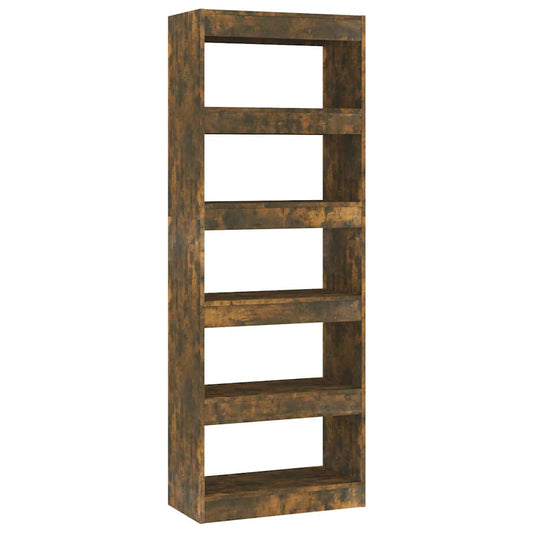 The tall, narrow book cabinet with five shelves, shown from the front