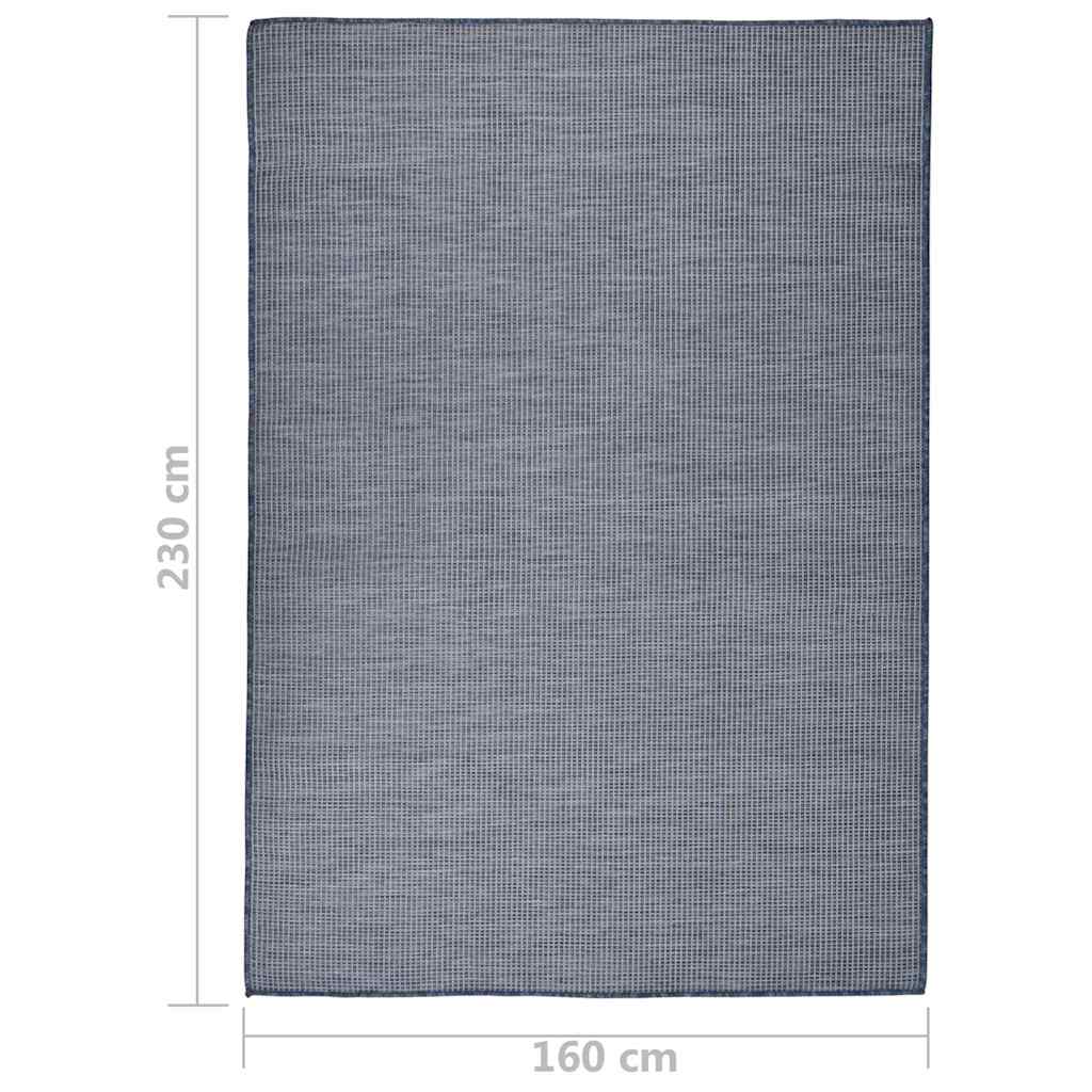 vidaXL Outdoor Flatweave Rug 160x230 cm Blue 6