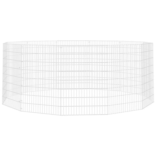 vidaXL Free Range Animal Enclosure 12-Panel 54x80 cm Galvanised Iron 2
