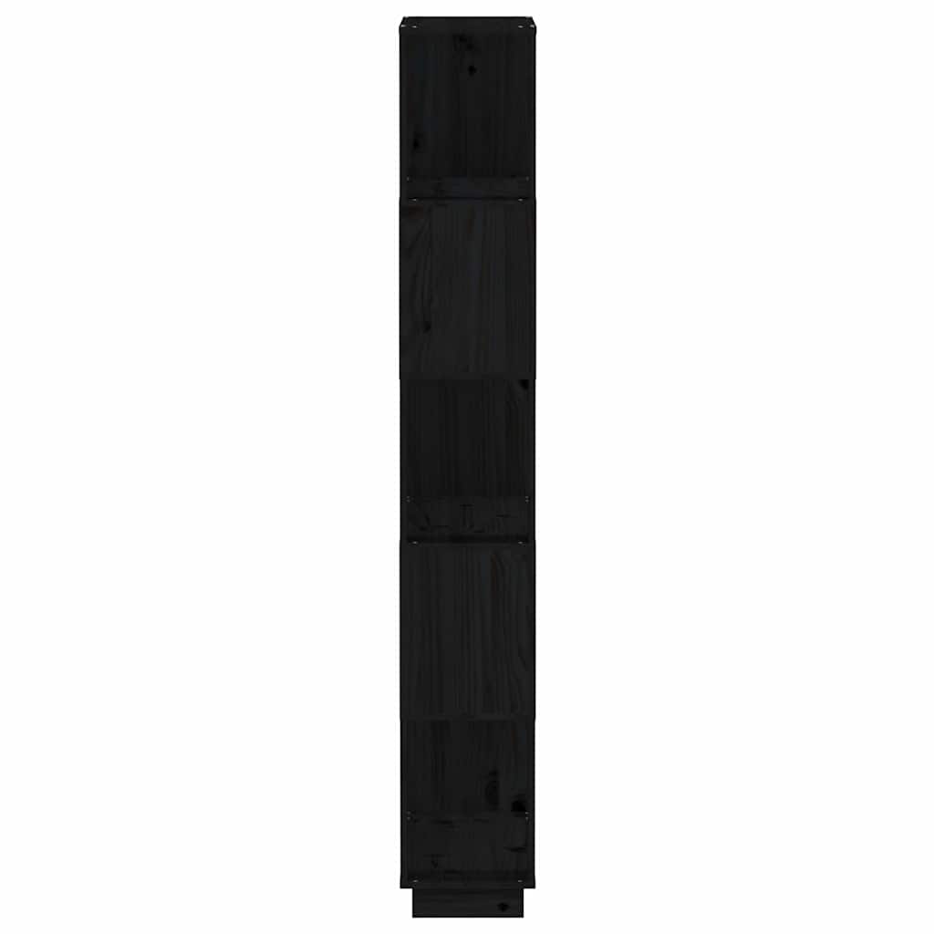 vidaXL Book Cabinet | Black | Solid Pine Wood | Medium | Book Cabinet 6