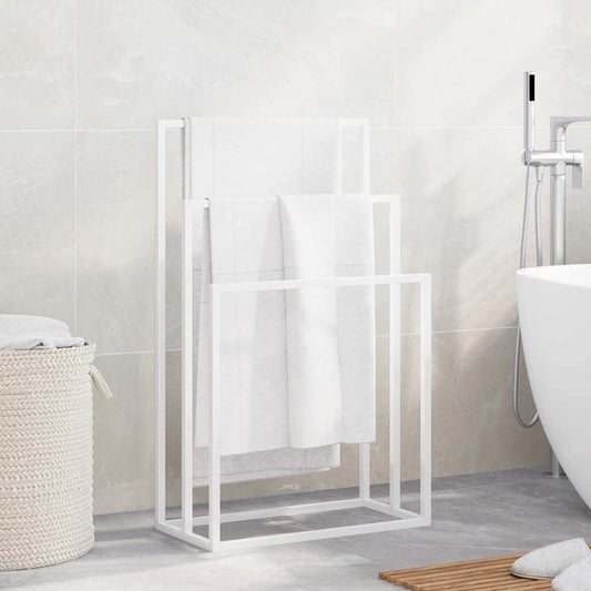 Freestanding Towel Rack Iron White