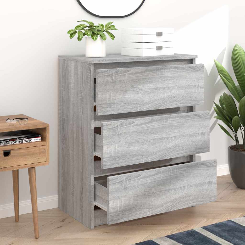 vidaXL Sideboard Grey Sonoma 60x35x76 cm Engineered Wood 6