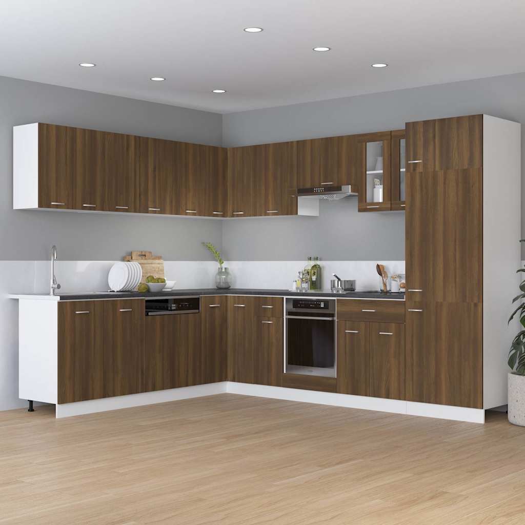 vidaXL Hanging Cabinet Lyon Brown Oak 50x31x60 cm Engineered Wood 3