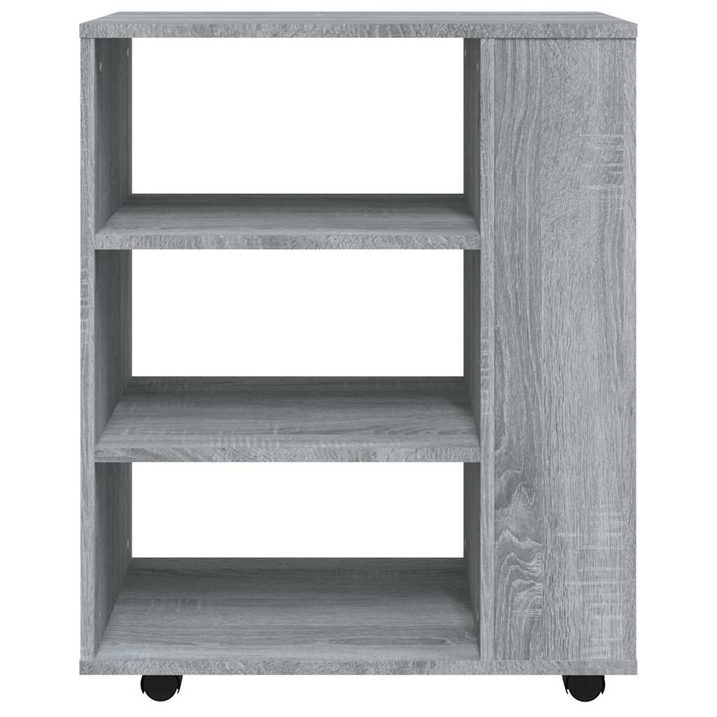 vidaXL Rolling Cabinet Grey Sonoma 60x35x75 cm Engineered Wood 6