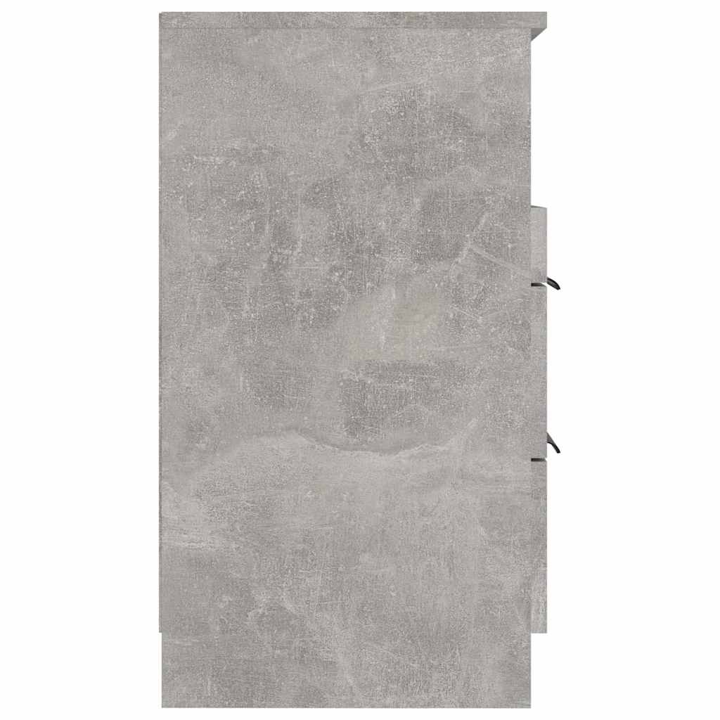 vidaXL Bedside Cabinet Concrete Grey Engineered Wood 6