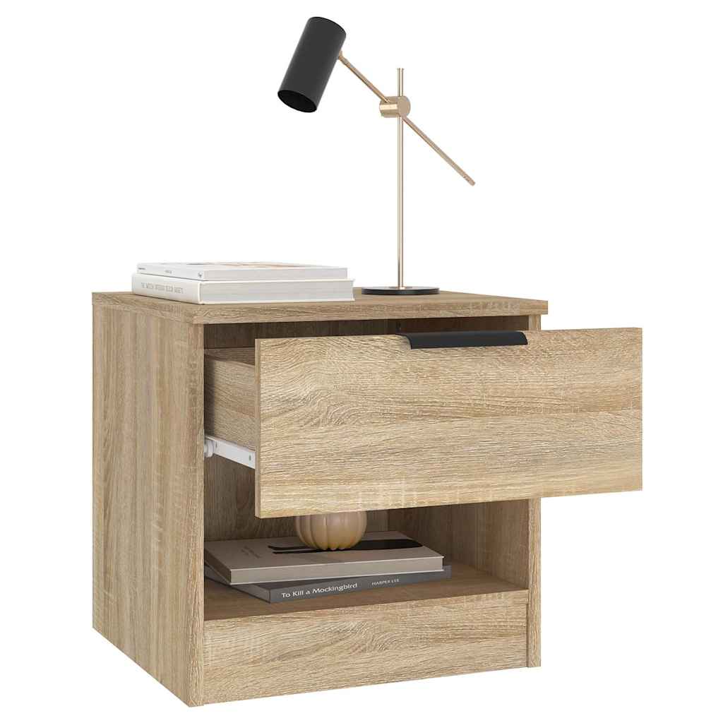 vidaXL Bedside Cabinets 2 pcs Sonoma Oak Engineered Wood 6