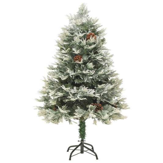 vidaXL Pre-lit Christmas Tree with Pine Cones Green 150 cm PVC&PE 2