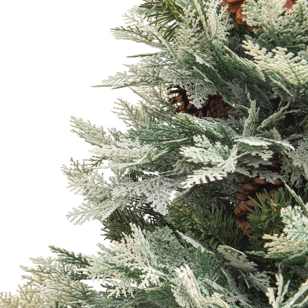 vidaXL Pre-lit Christmas Tree with Pine Cones Green 150 cm PVC&PE 6