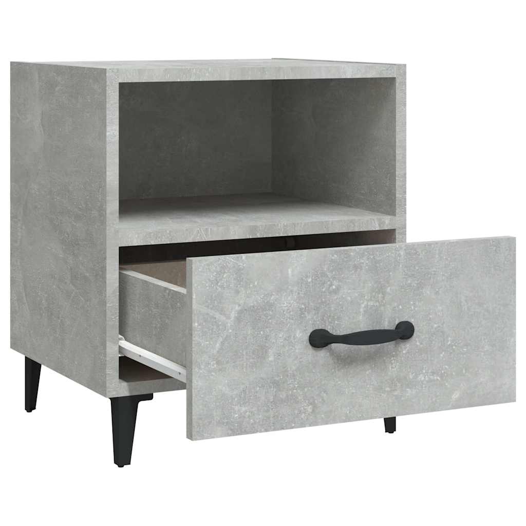 vidaXL Bedside Cabinets 2 pcs Concrete Grey Engineered Wood 6