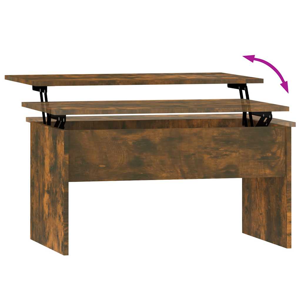 vidaXL Coffee Table | Smoked Oak | Engineered Wood | 80x50.5x41.5 cm 6
