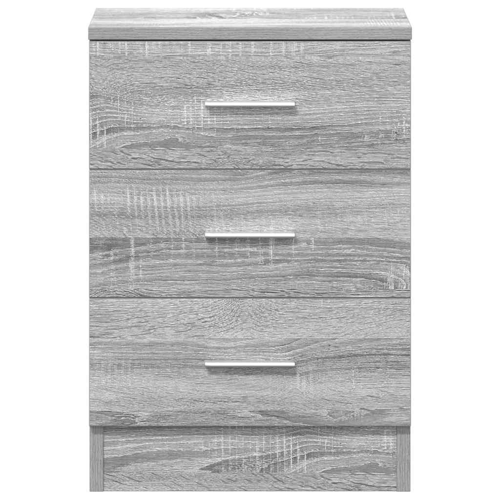vidaXL Bedside Cabinet Grey Sonoma 38x35x56 cm Engineered Wood 6