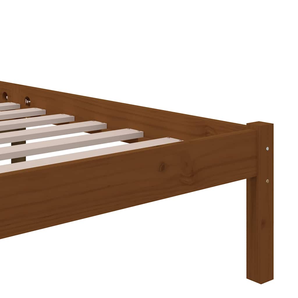 vidaXL Bed Frame | Honey Brown | Solid pinewood, Plywood | Single 6