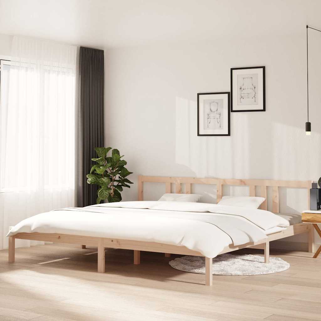 vidaXL Bed Frame without Mattress Solid Wood Length 200 cm