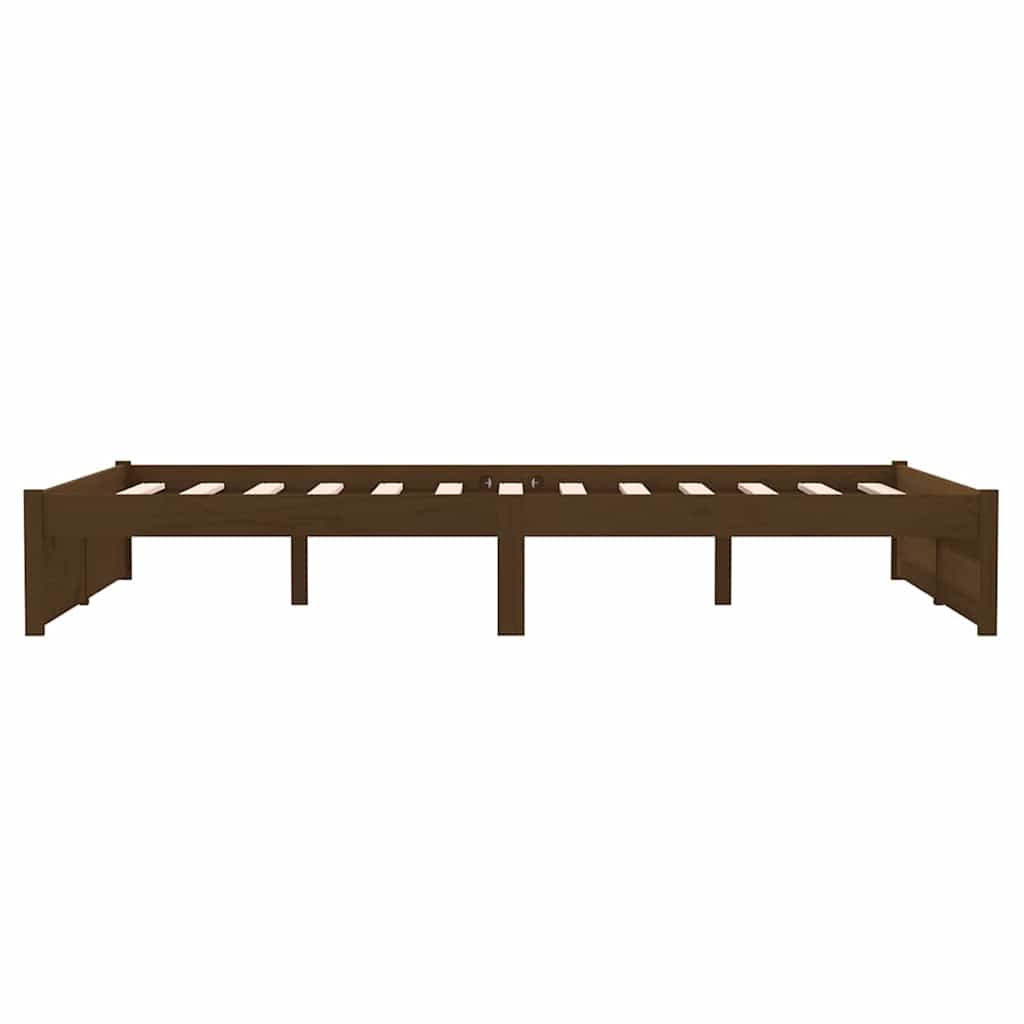 vidaXL Bed Frame without Mattress Honey Brown Solid Wood 120x190 cm 6