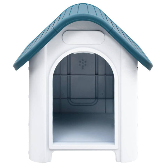 152225 vidaXL Dog House Blue 59x75x66 cm Polypropylene 2