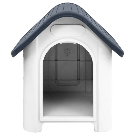 152226 vidaXL Dog House Grey 59x75x66 cm Polypropylene 2