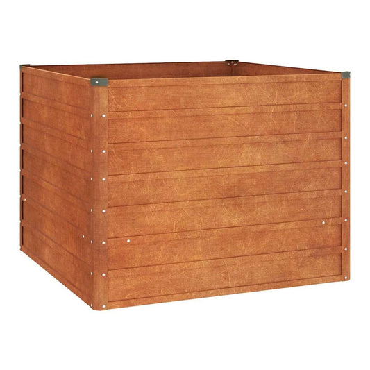 Garden Raised Bed Rusty Corten Steel 100 cm 77 cm 100 cm