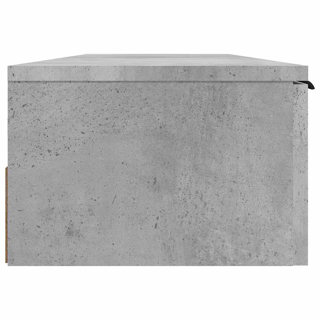 vidaXL Wall Cabinet Concrete Grey 102x30x20 cm Engineered Wood 6
