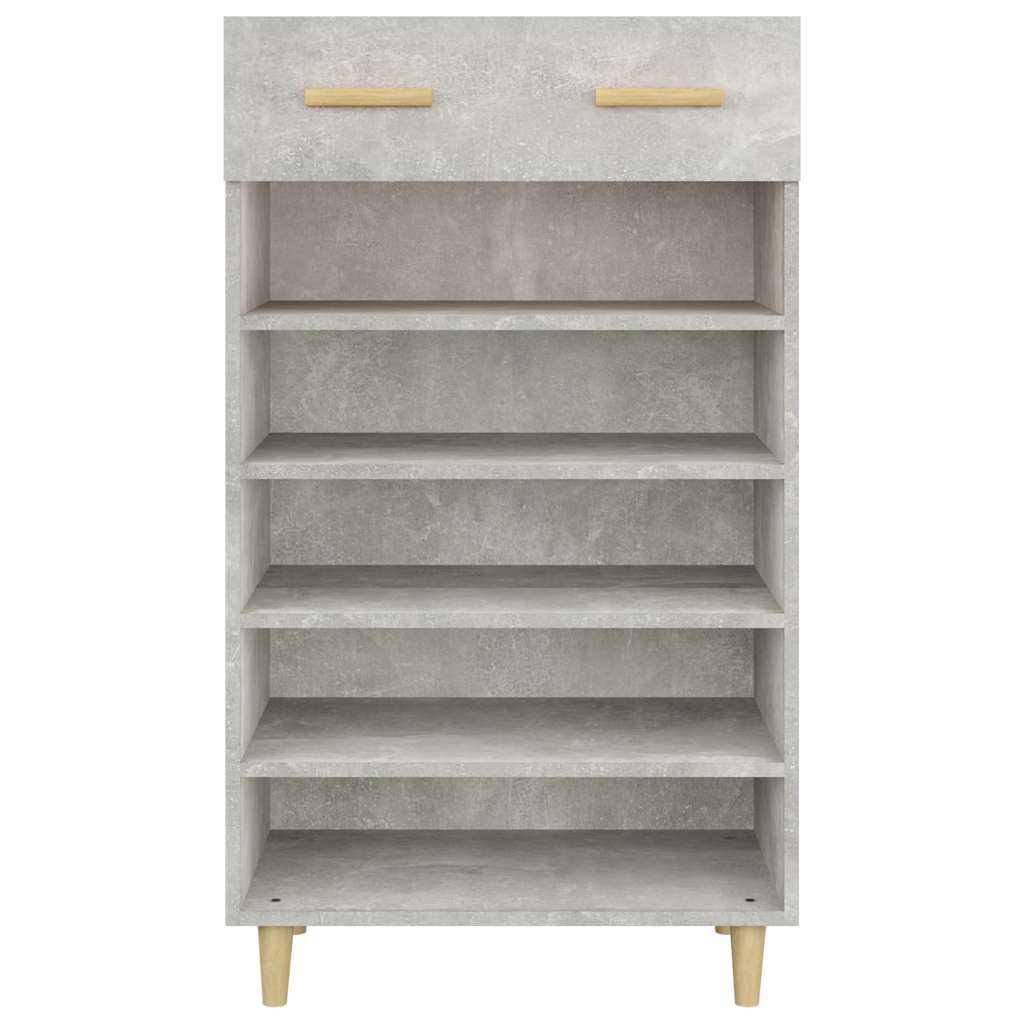 vidaXL Shoe Cabinet Concrete Grey 60x35x105 cm Engineered Wood 6