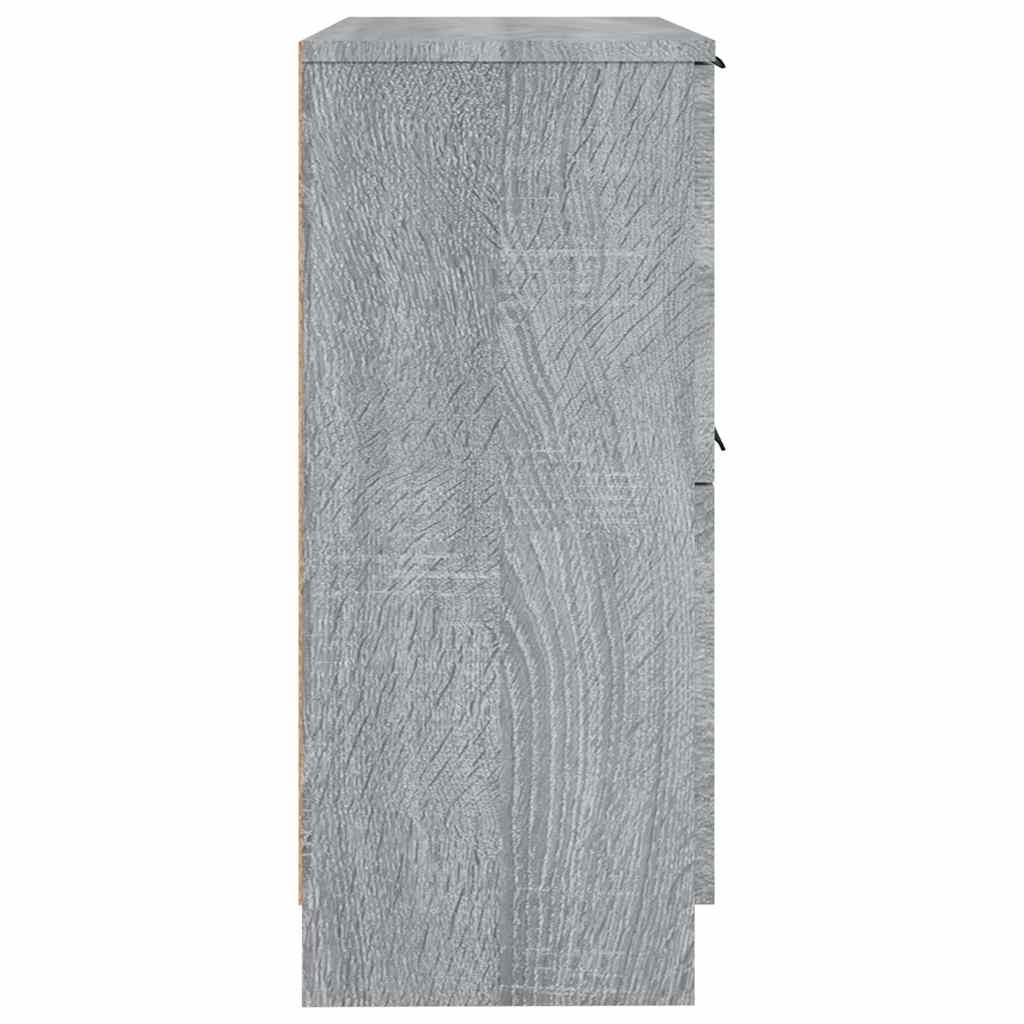 vidaXL Sideboards 2 pcs Grey Sonoma 30x30x70 cm Engineered Wood 6