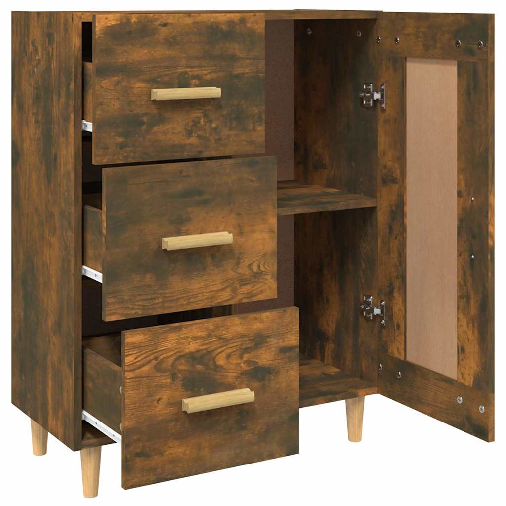vidaXL Sideboard Smoked Oak 69.5x34x90 cm Engineered Wood 6