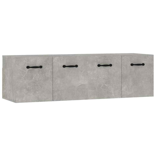 Wall Cabinets 2 pcs 80x35x36.5 cm Engineered Wood Concrete grey