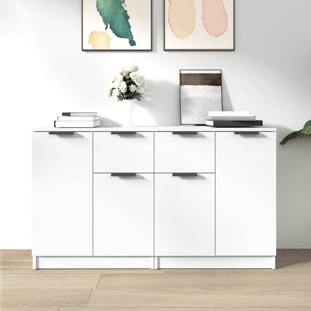 Sideboards 2 pcs 60x30x70 cm Engineered Wood White