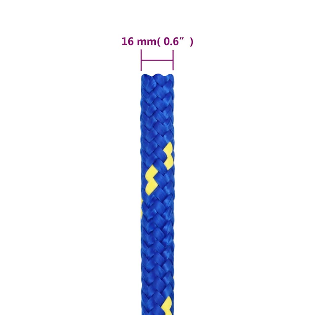 vidaXL Boat Rope Blue 16 mm 100 m Polypropylene 6