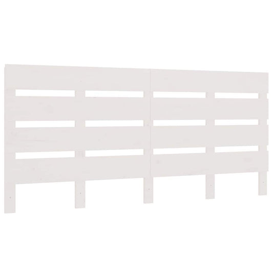Headboard White Solid Wood Pine